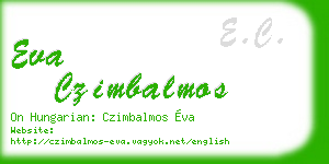 eva czimbalmos business card